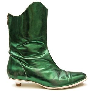 Metallic Mid Calf Boots